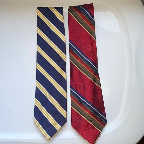 Bundle of two vintage 90s Rooster silk neckties - Picture 1 of 8